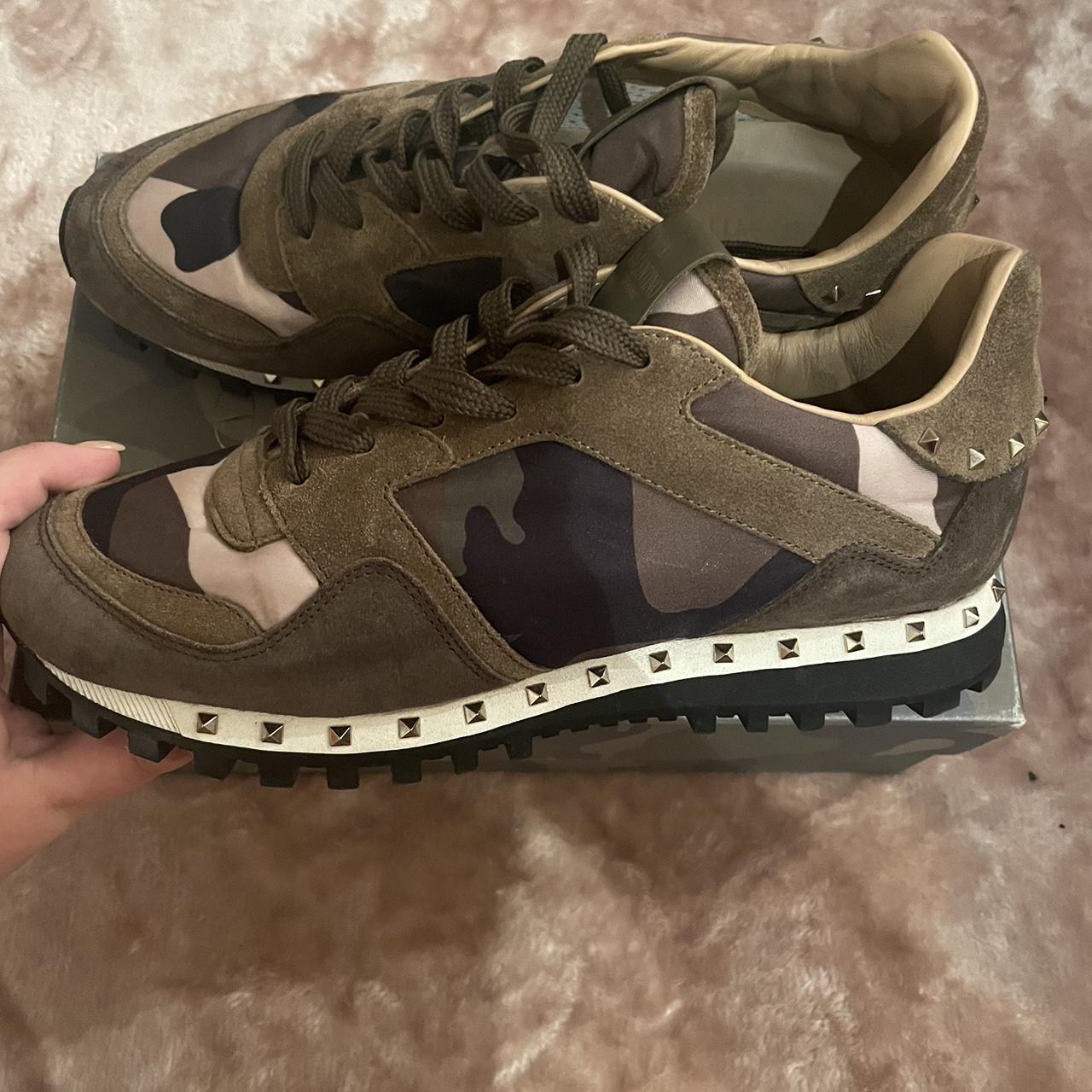 Valentino rock stud trainers Khaki pink camo,
