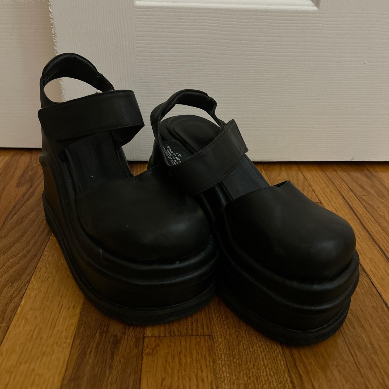 Black leather “Nana Shoe” from Unif 🖤🐾 some minor... - Depop