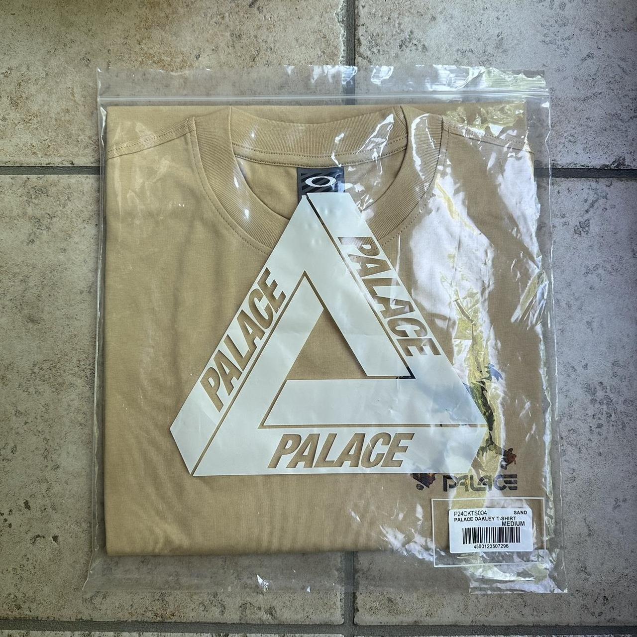 Palace Oakley T-Shirt Sand Size Medium Brand New, In... - Depop