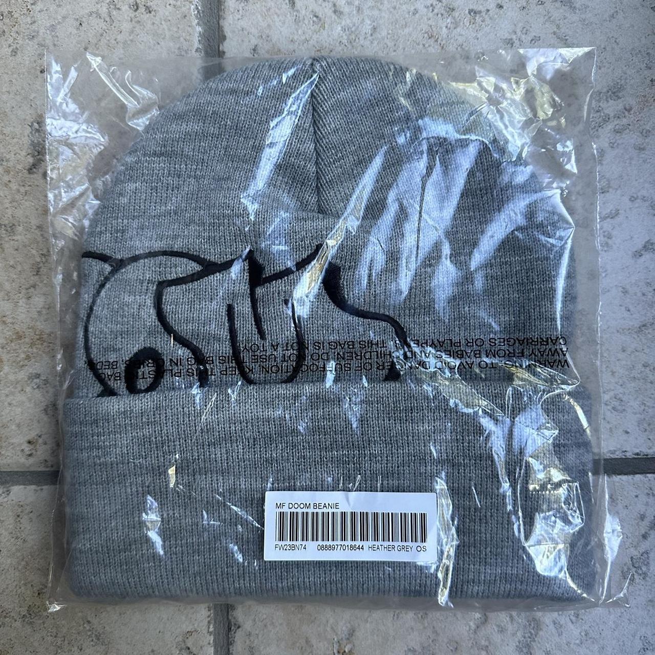 Supreme MF DOOM Beanie Heather Grey Brand New, In... - Depop