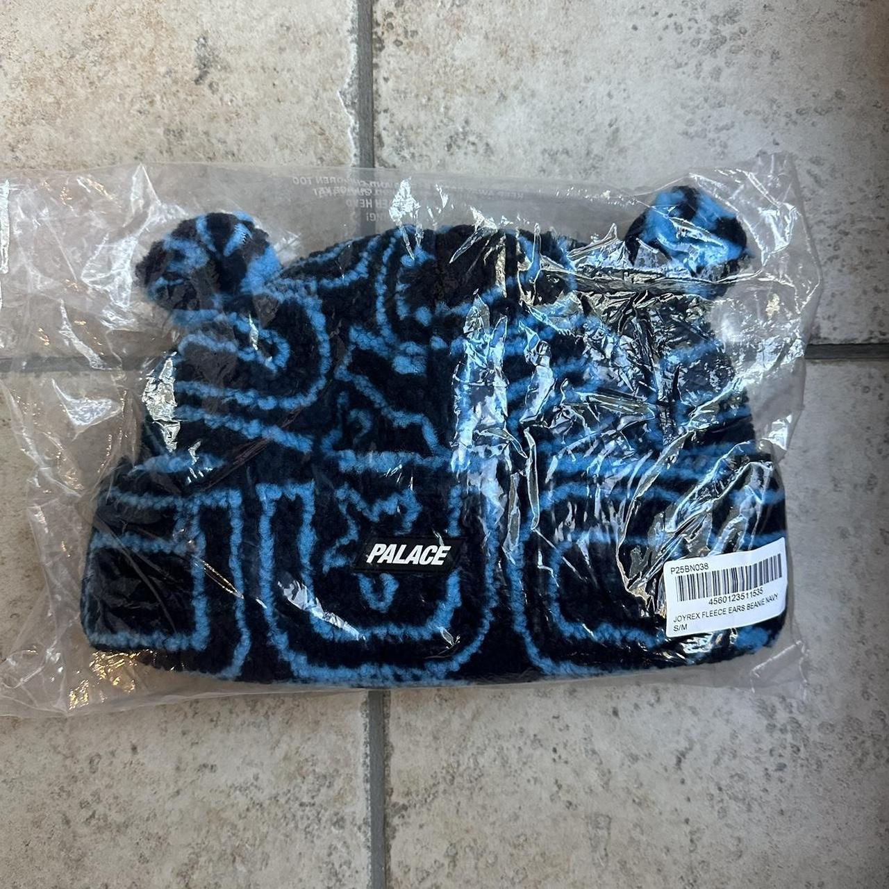 Palace Joyrex Fleece Ears Beanie Navy Size S/M Brand... - Depop