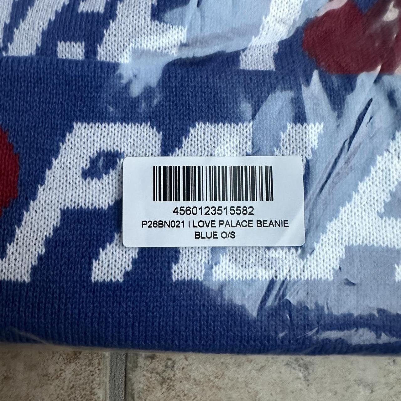 Palace I Love Palace Beanie Blue Brand New, In... - Depop