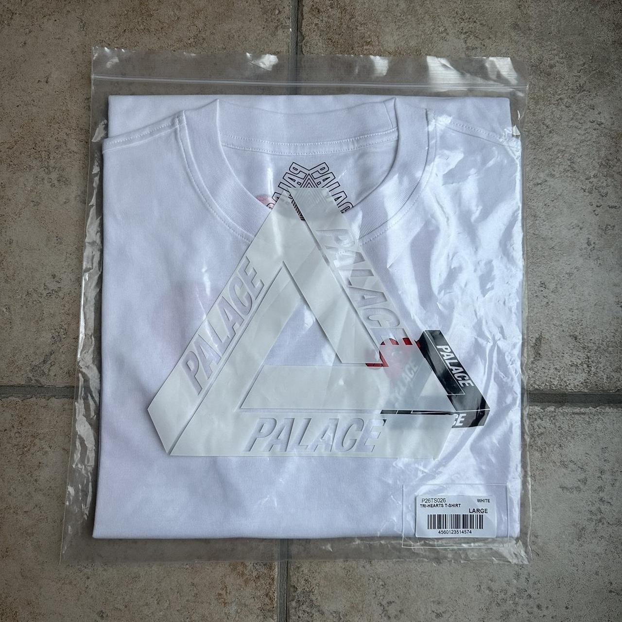 Palace Tri-Hearts T-Shirt White Size Large Brand... - Depop