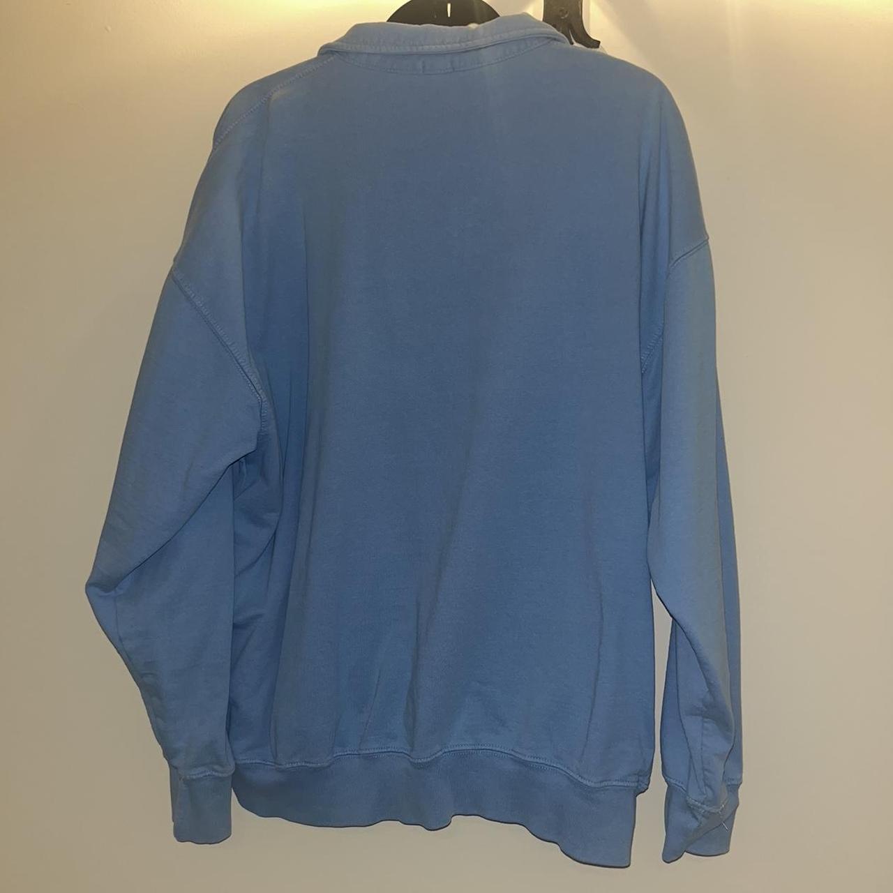 blue brandy melville archer sweatshirt john galt... Depop