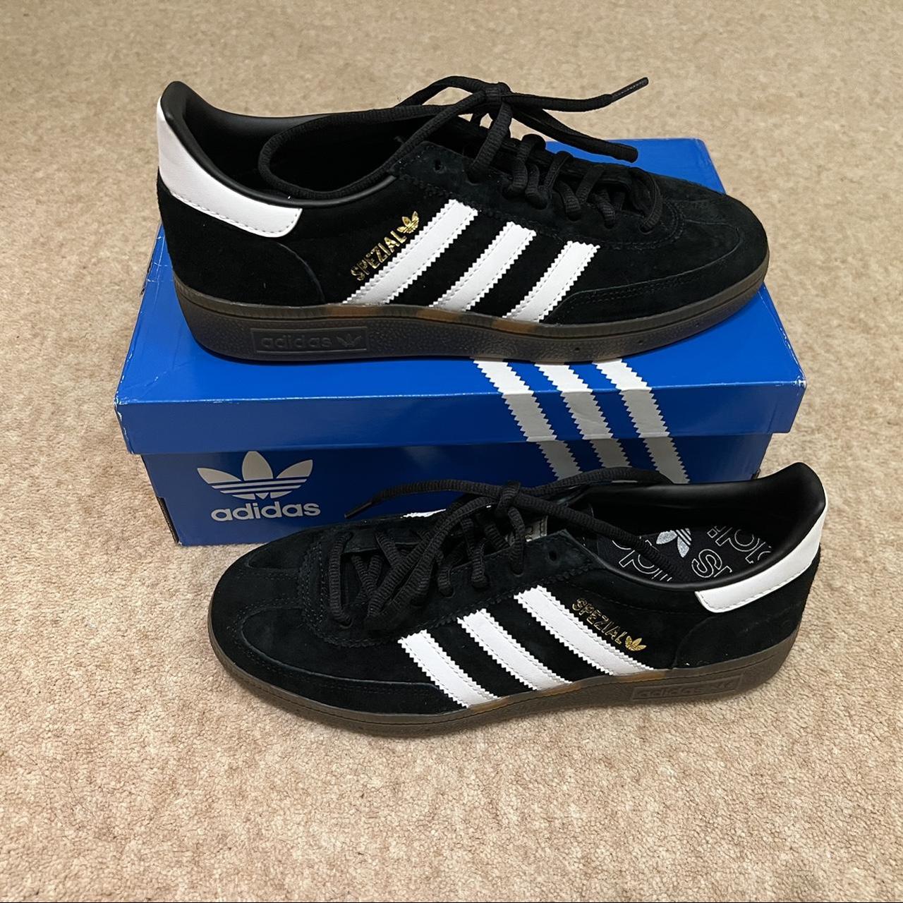 Adidas Originals Women's Black and White Trainers | Depop