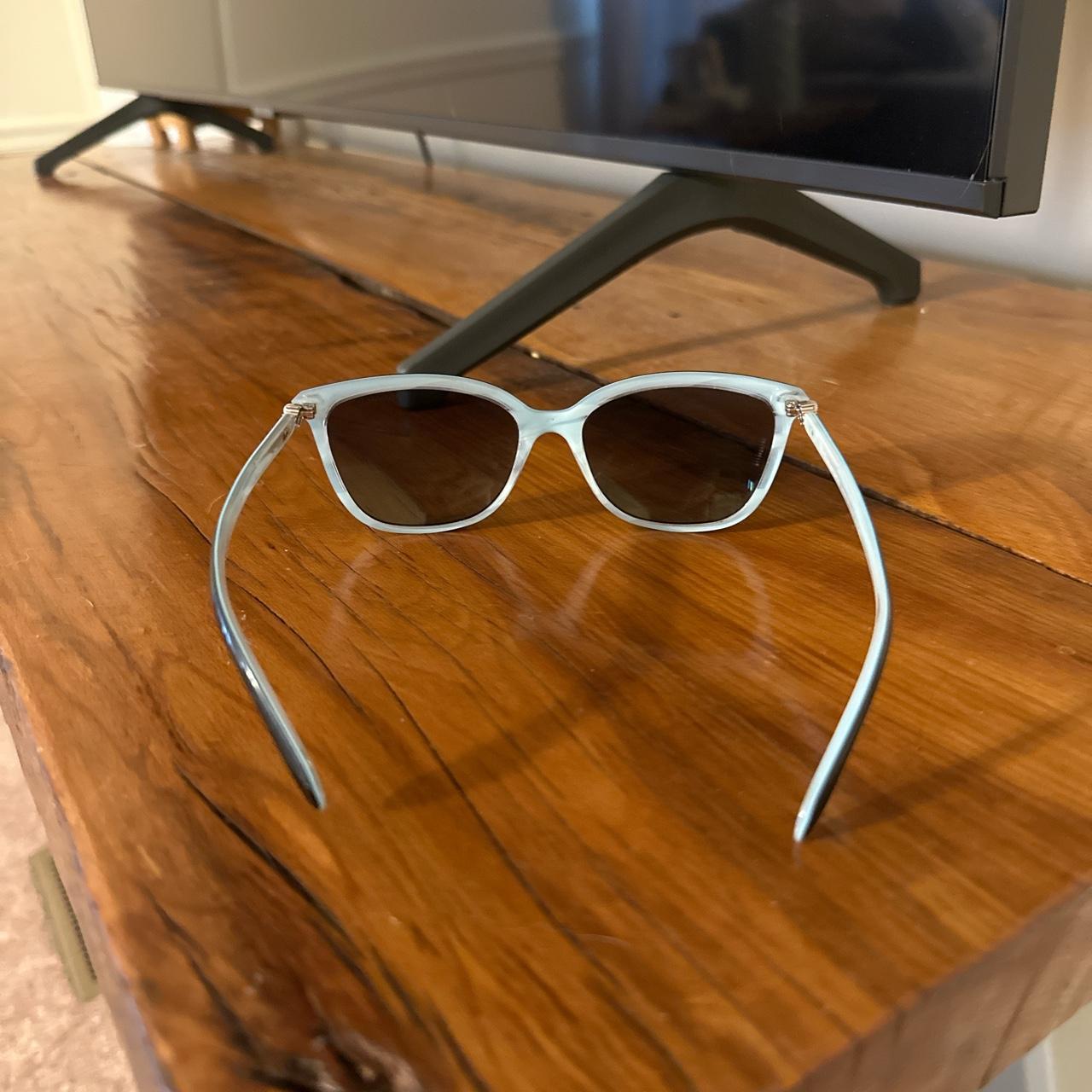 Tiffany Co Women S Blue And Black Sunglasses Depop