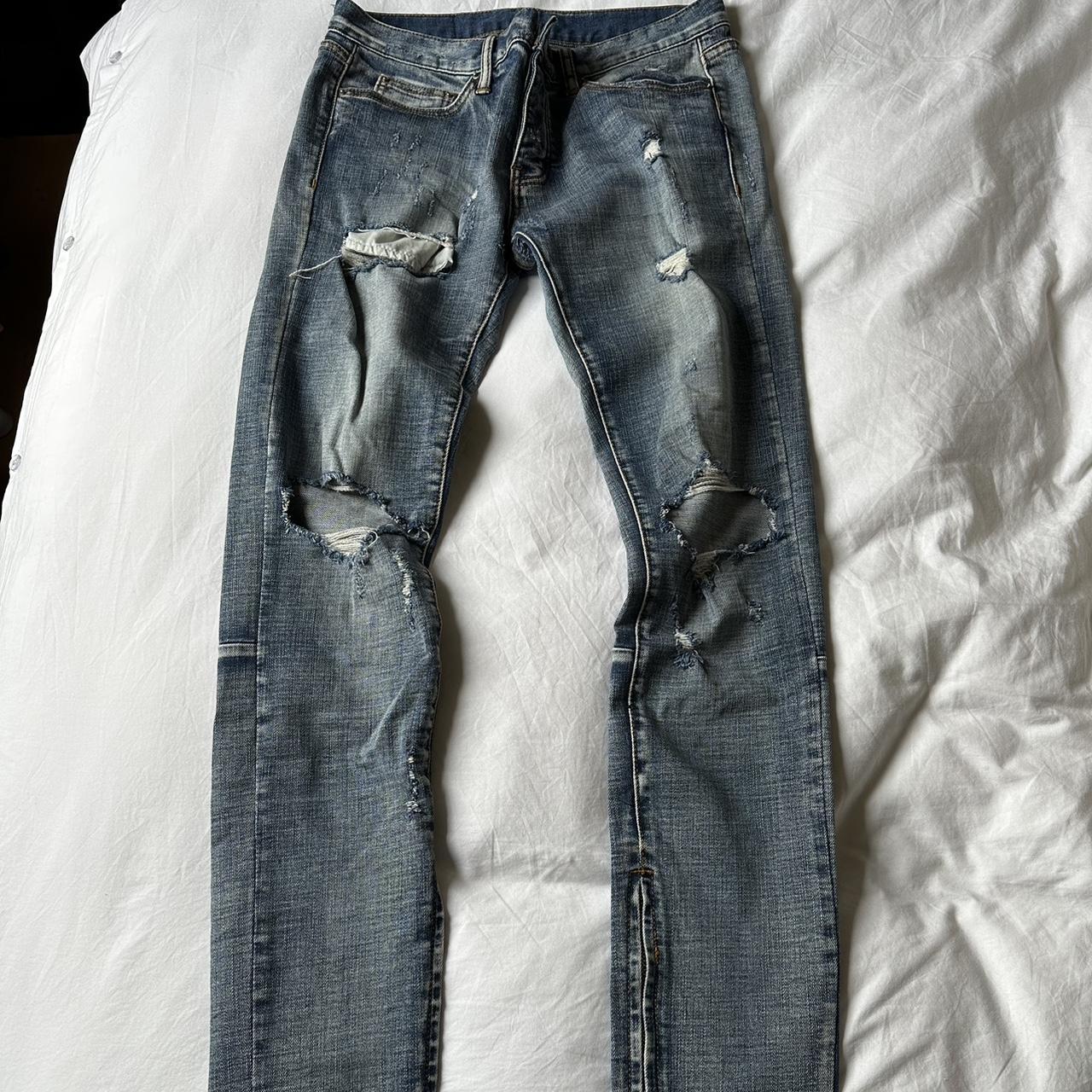 MNML Blue Denim Jeans Used - very good condition... - Depop