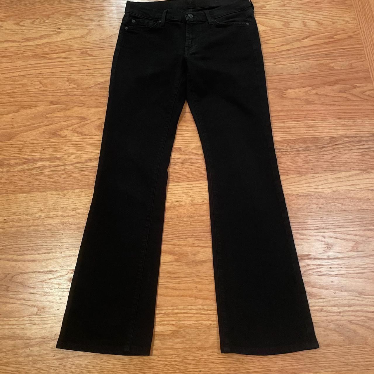 7 for All Mankind black jeans with black... - Depop