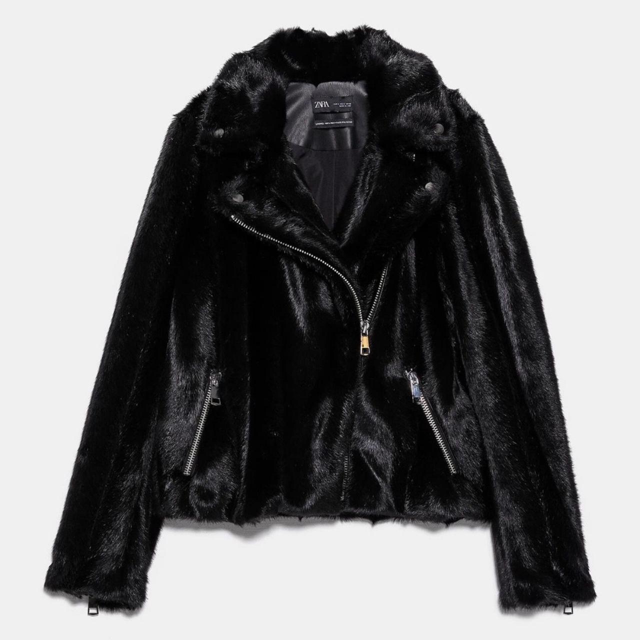 Zara fur biker sales jacket