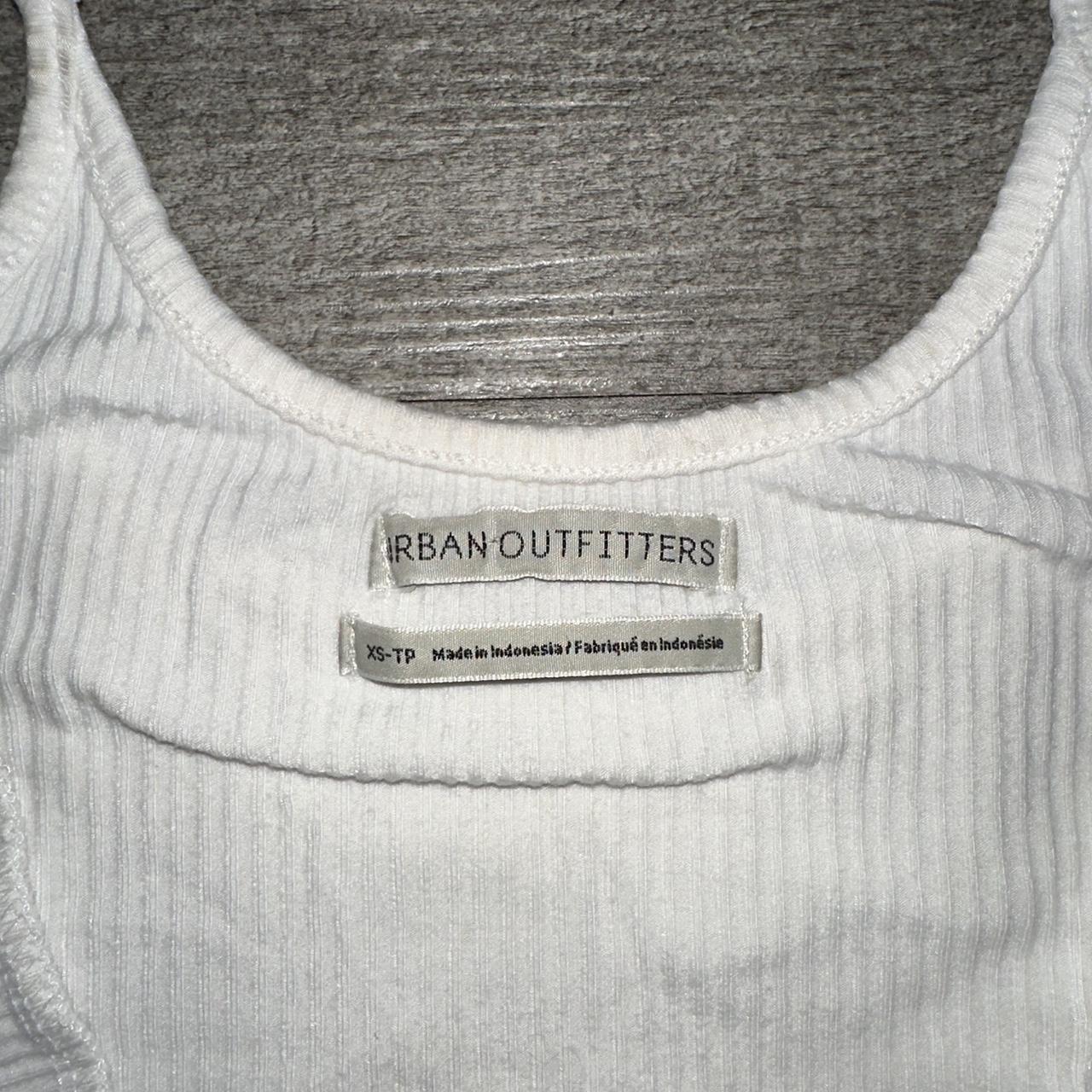 White urban outfitters ribbed tank Stretchy and... - Depop