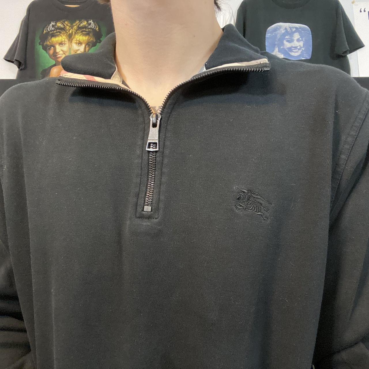 burberry quarter zip fleece