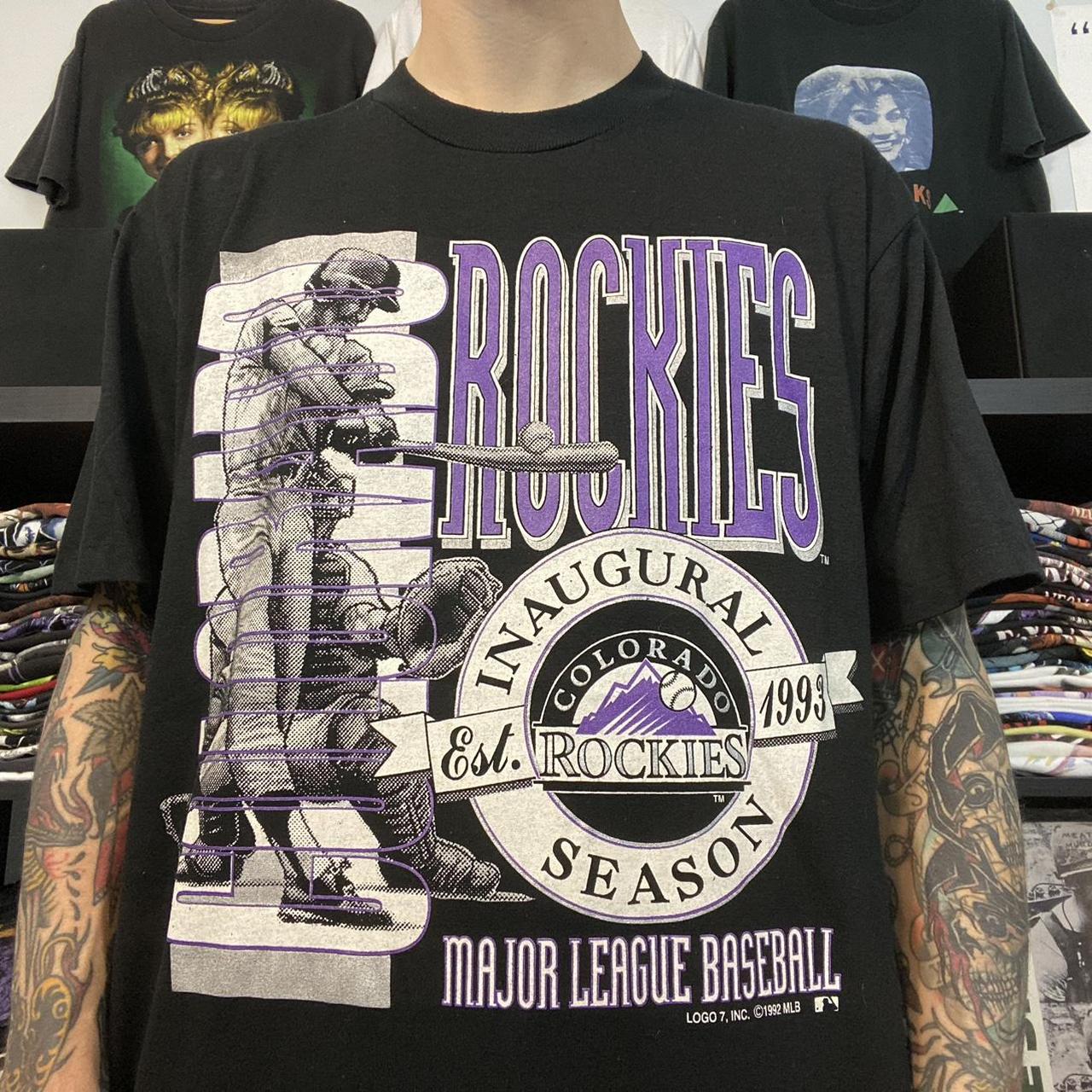 Colorado Rockies Home Opener Vintage Large Shirt - Inaugural MLB Baseball  1993