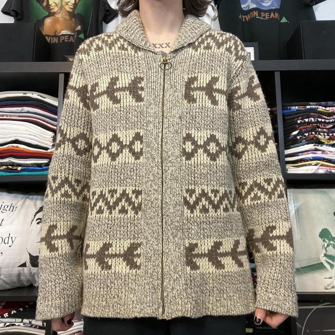 Vintage 100% Virgin Wool Pendleton offers Zip Up Cardigan