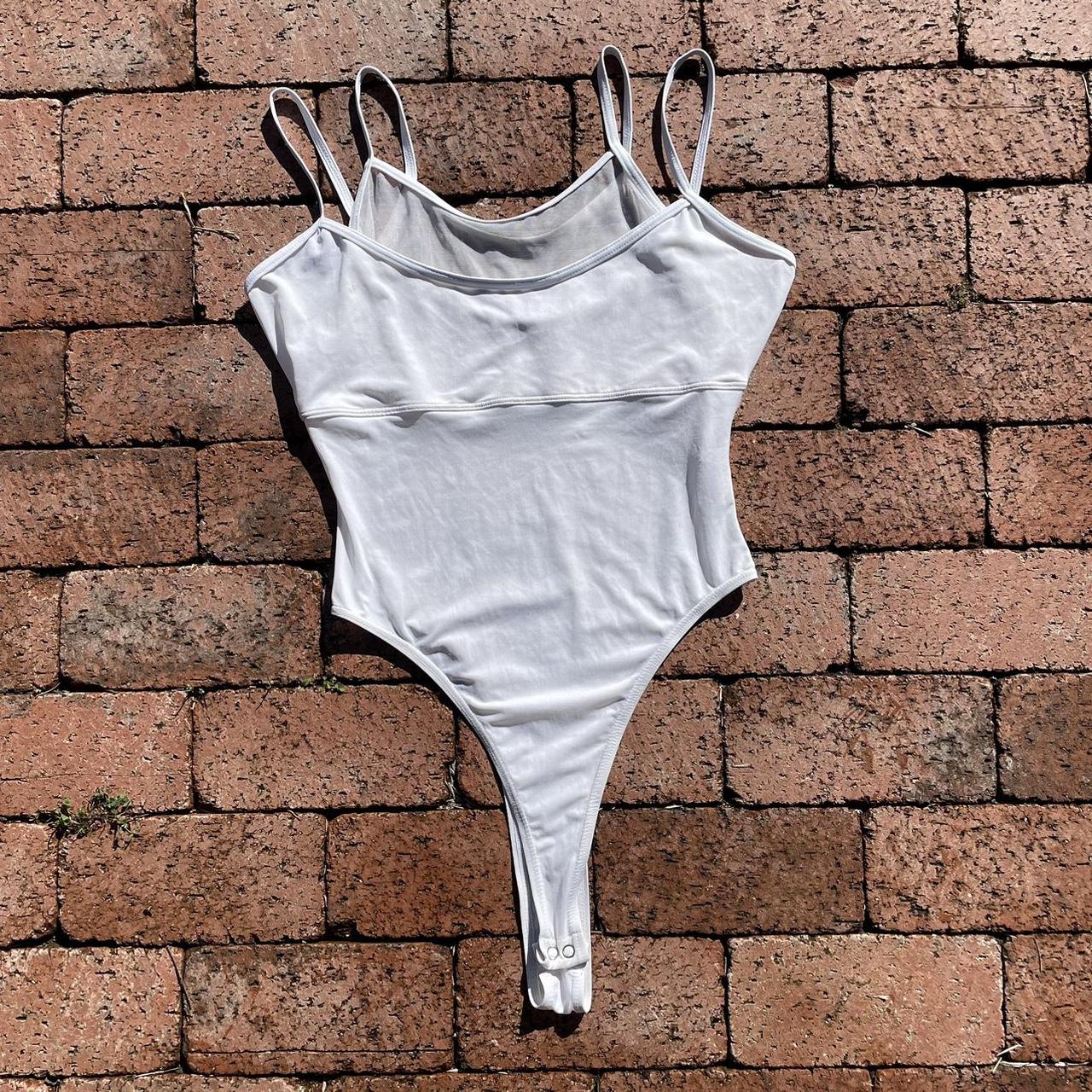 Wide-Strap Tank Thong Bodysuit