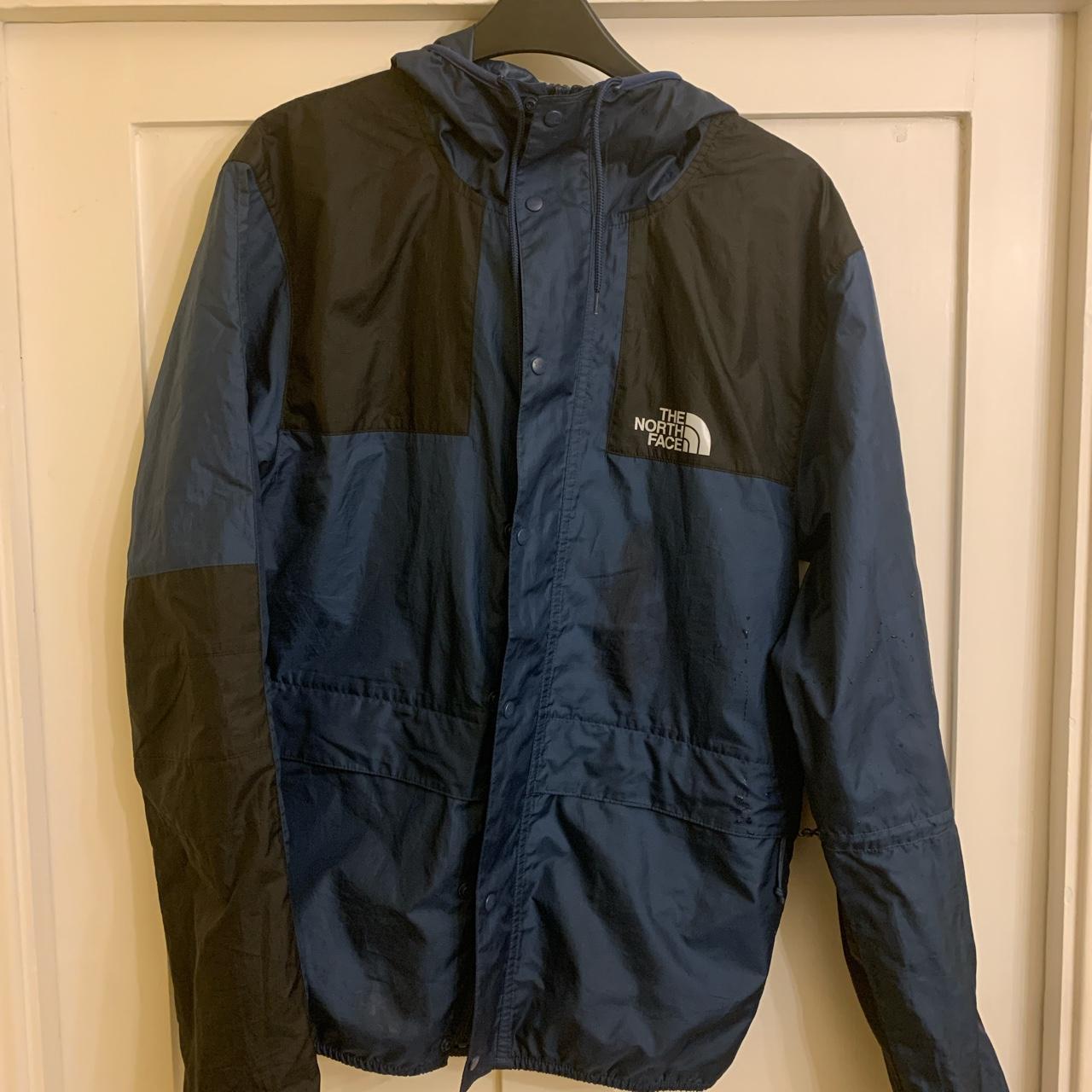 Blue North Face Panel Jacket Size : S Going for... - Depop