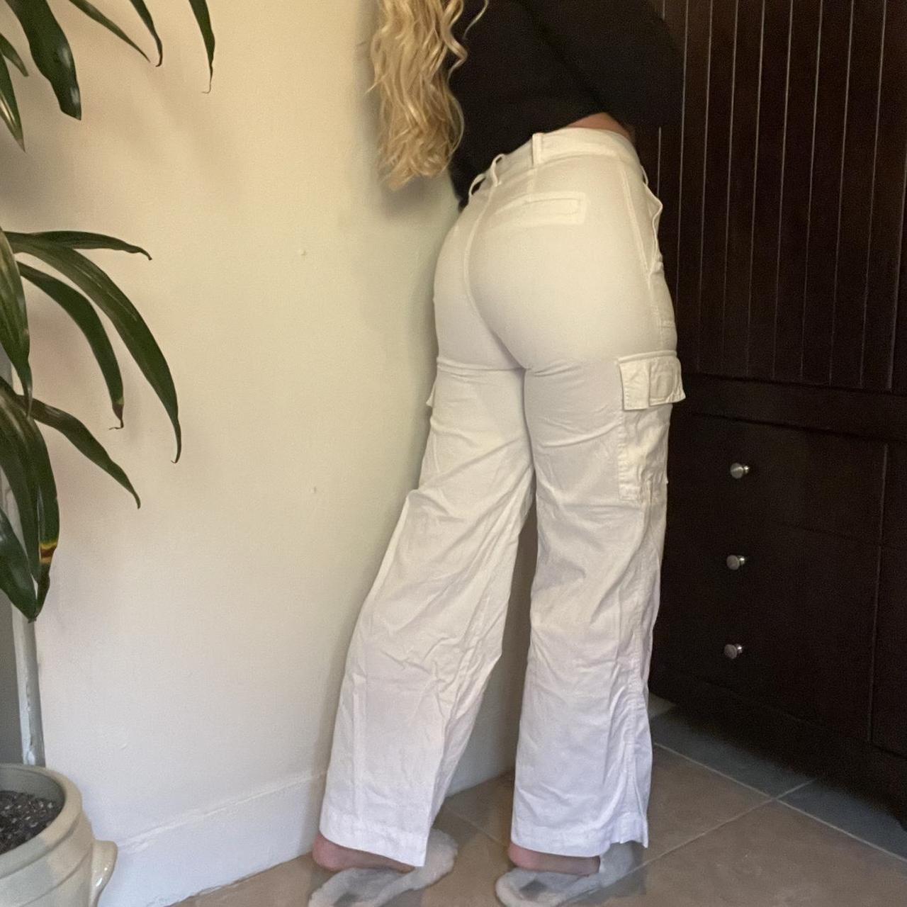 Forever 21 Women's White Trousers | Depop