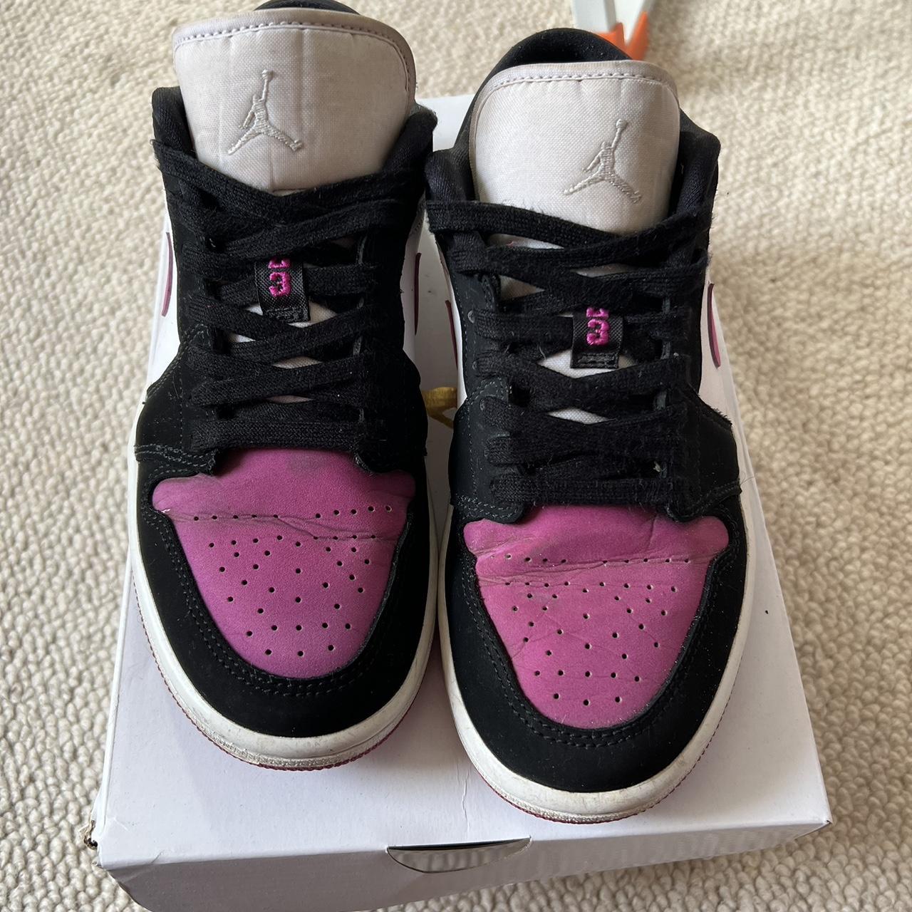 wmns air jordan 1 low black cactus flower