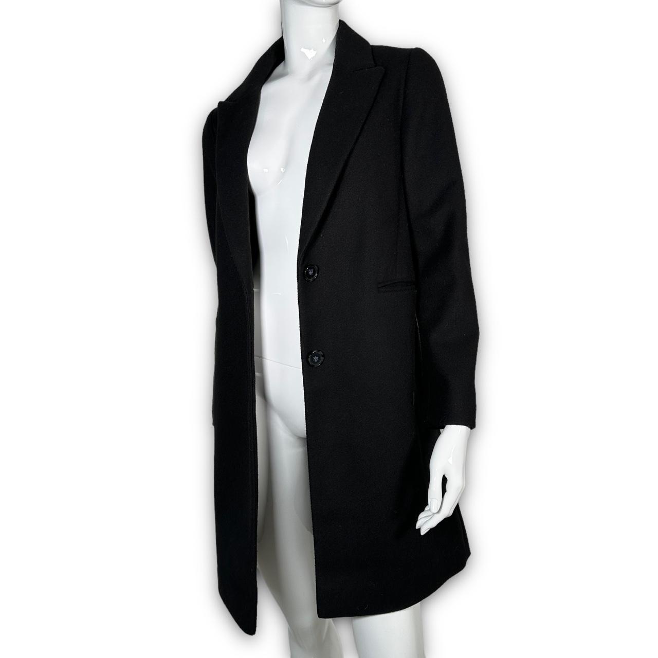 long smart black coat chic, minimal and... Depop