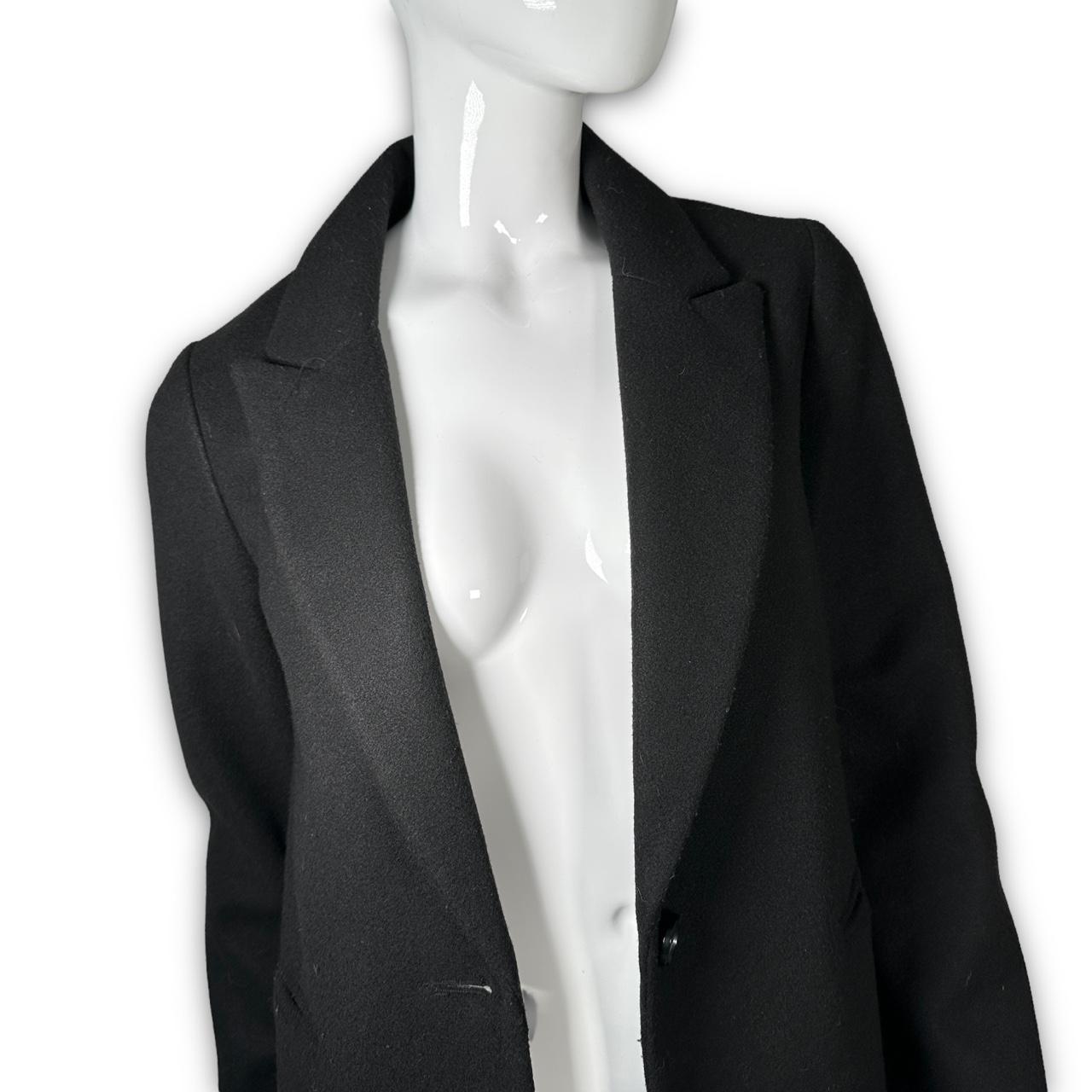 long smart black coat chic, minimal and... Depop