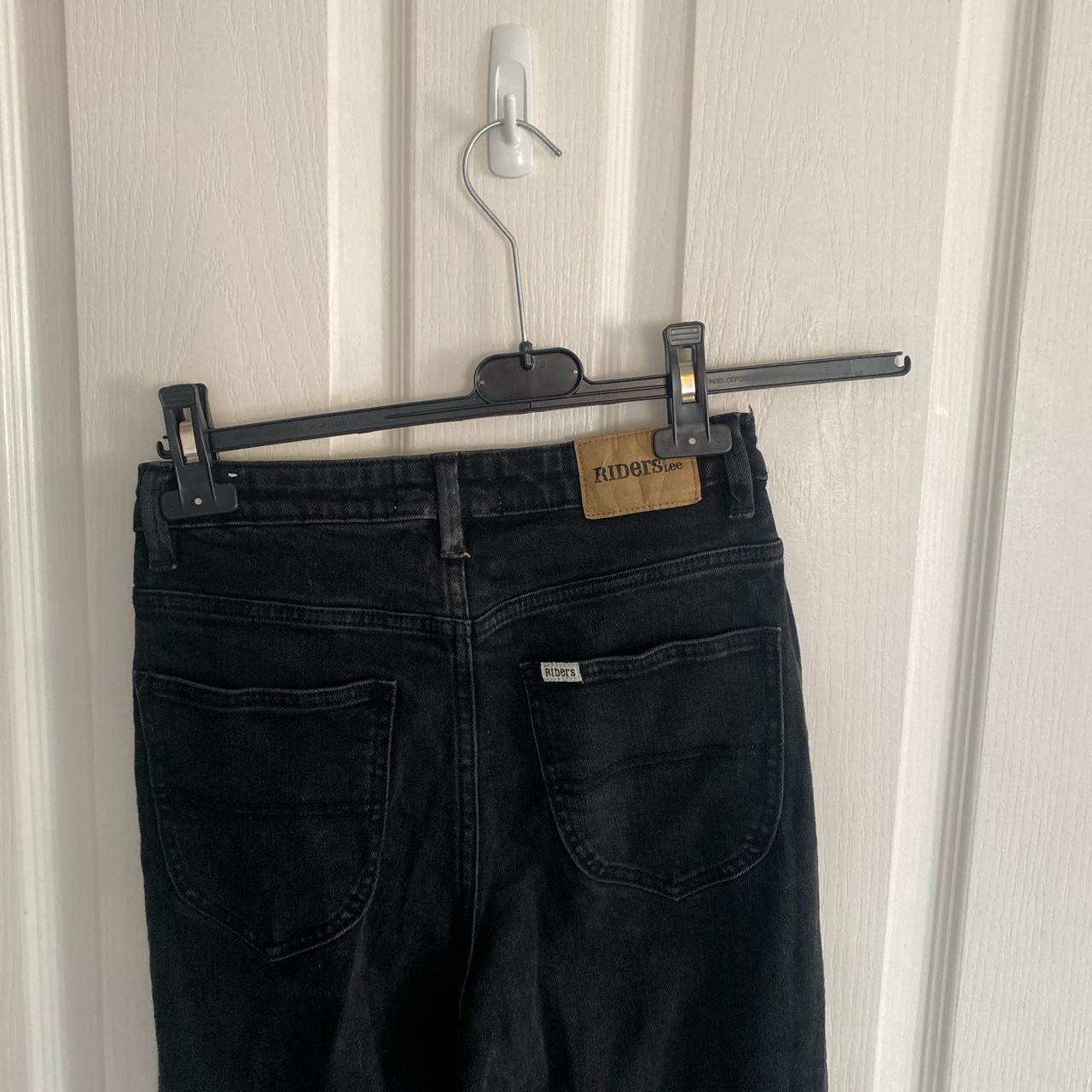 Vintage Riders Lee jeans Size 8. Black with... - Depop