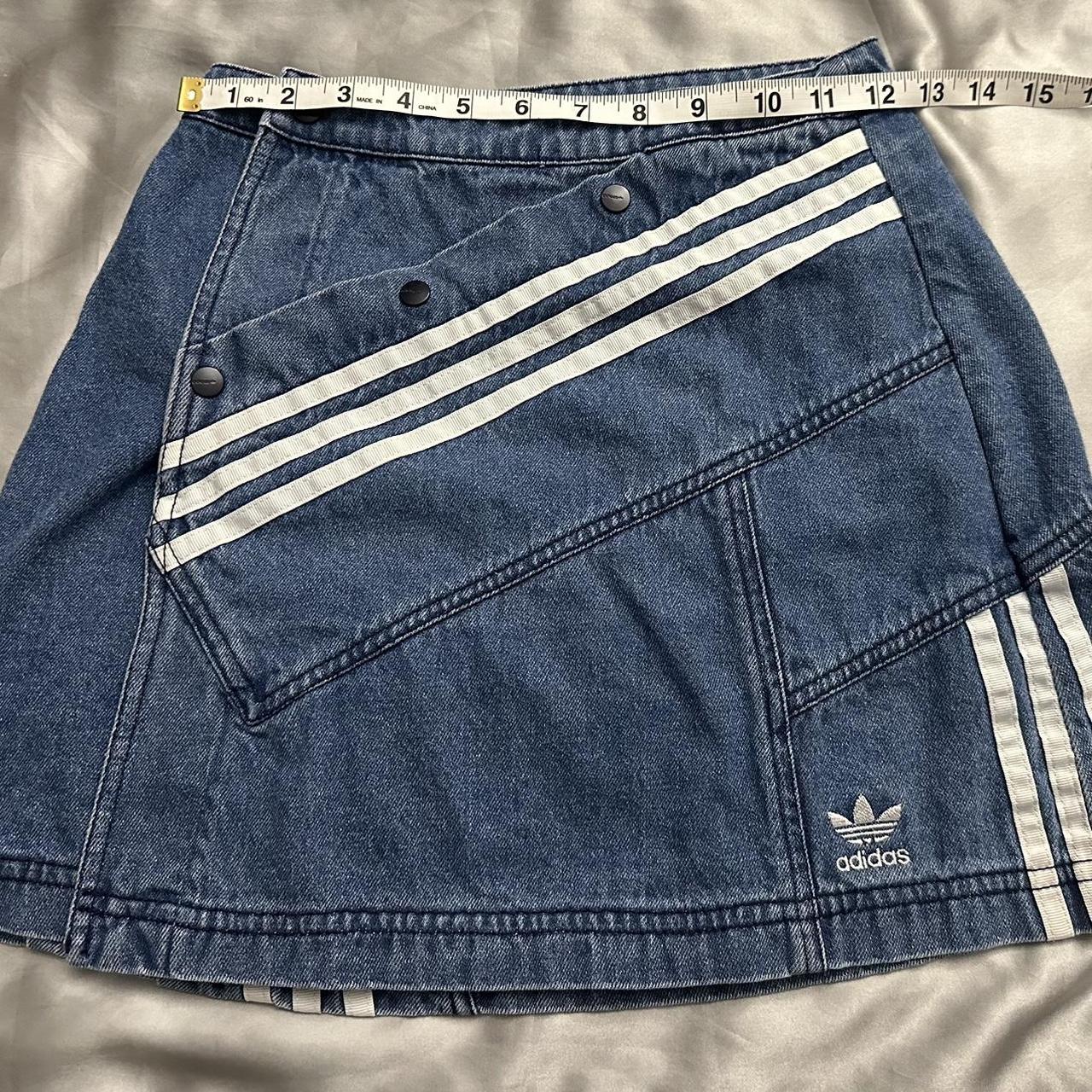 rare adidas x daniëlle cathari denim high-waisted | Depop