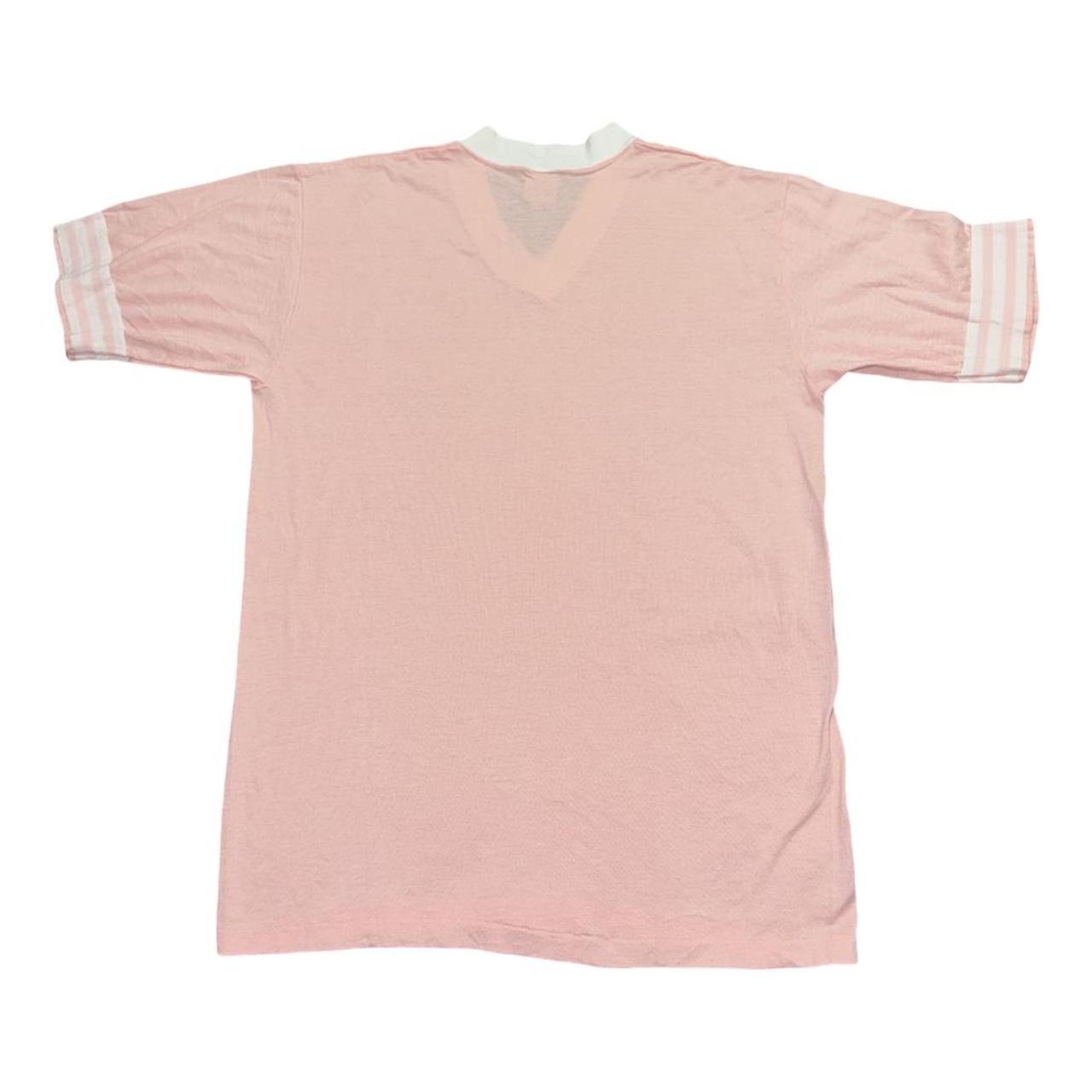 conway twitty true vintage 80s women's pink ringer | Depop