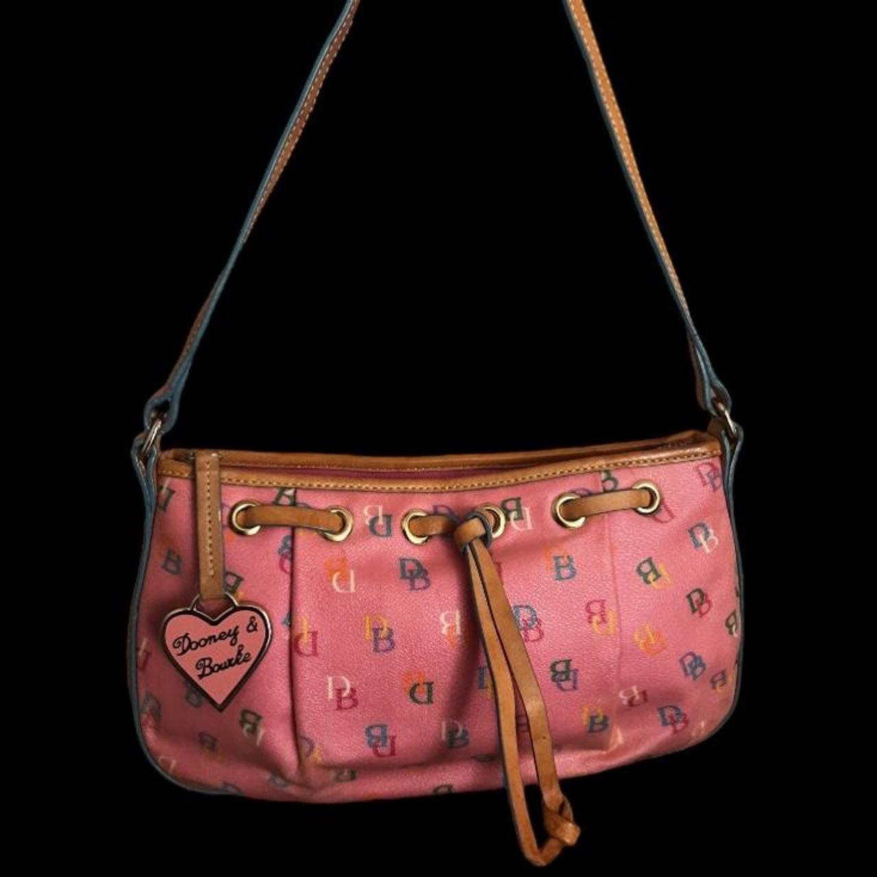 Dooney Bourke signature heart logo canvas shoukder bag deals