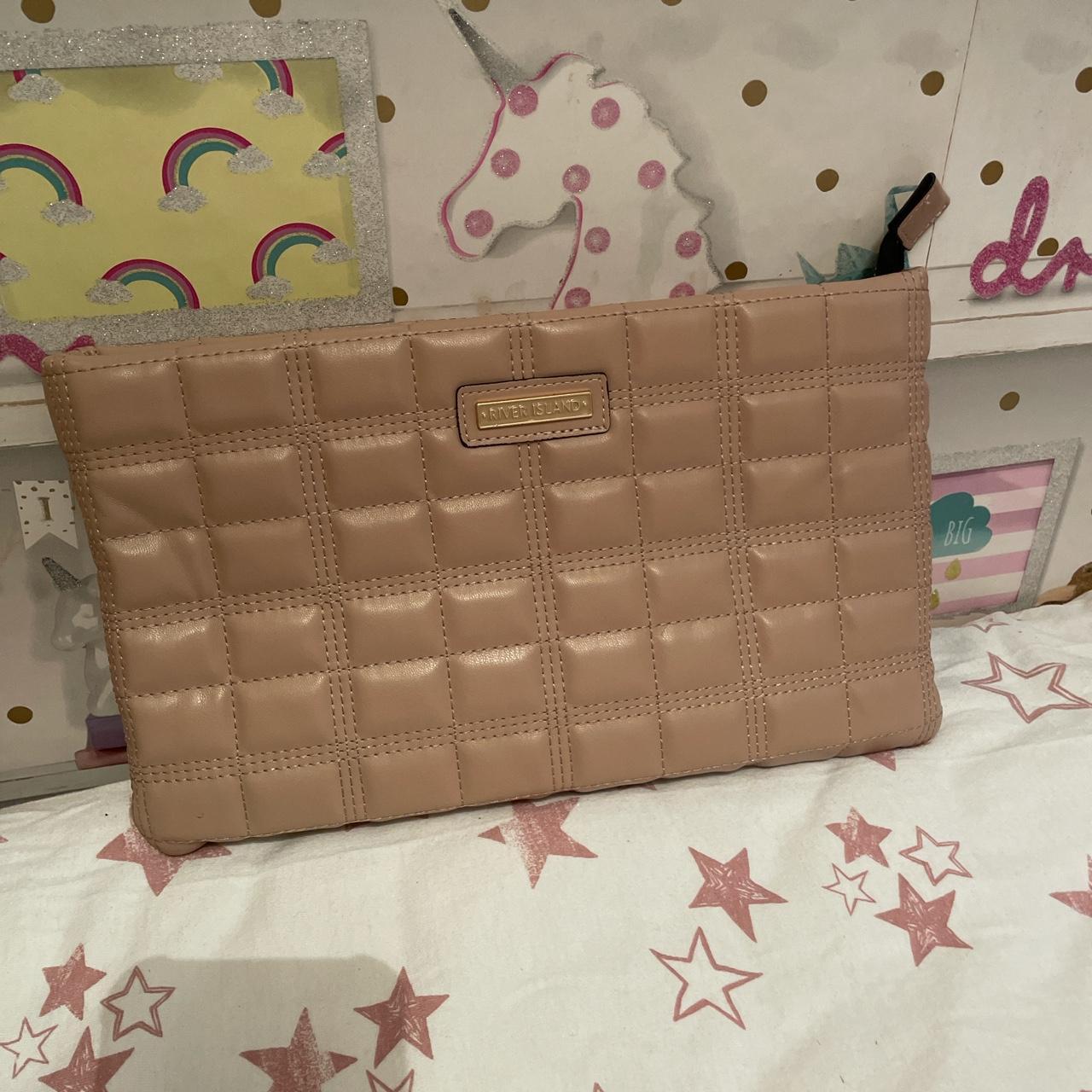 Pink river island clutch. Used once. In great condition - Depop