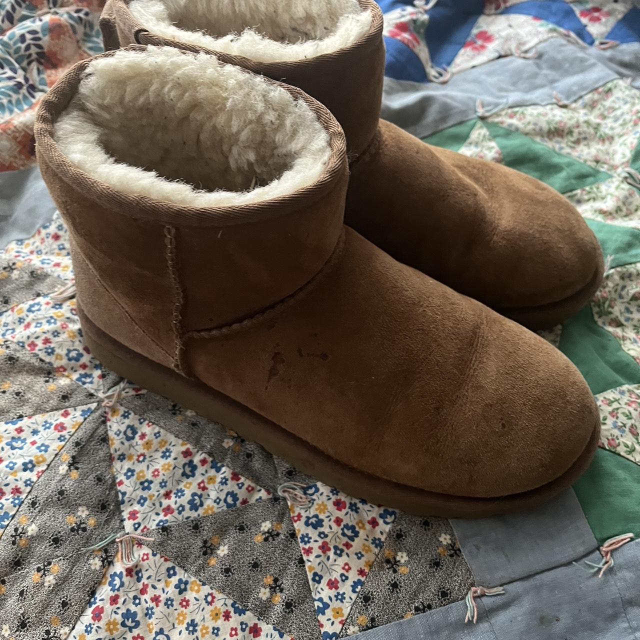 Ultra short chestnut Uggs Good used condition Size 8 - Depop