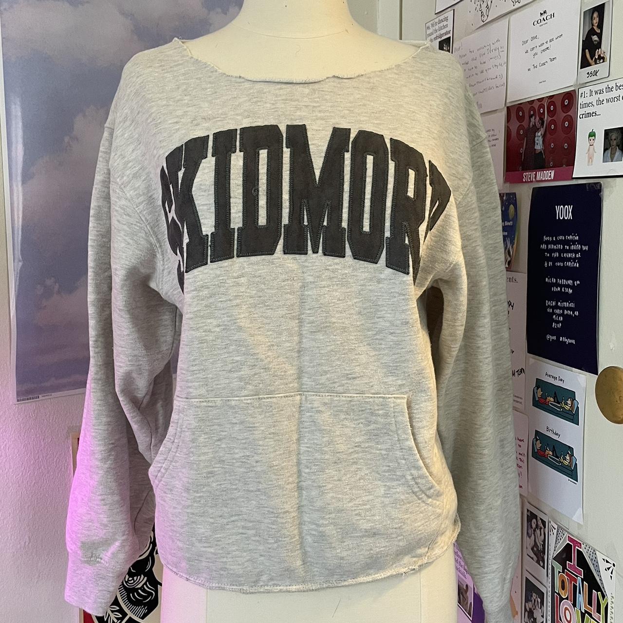 skidmore sweatshirt. collar is cut for an off the... - Depop