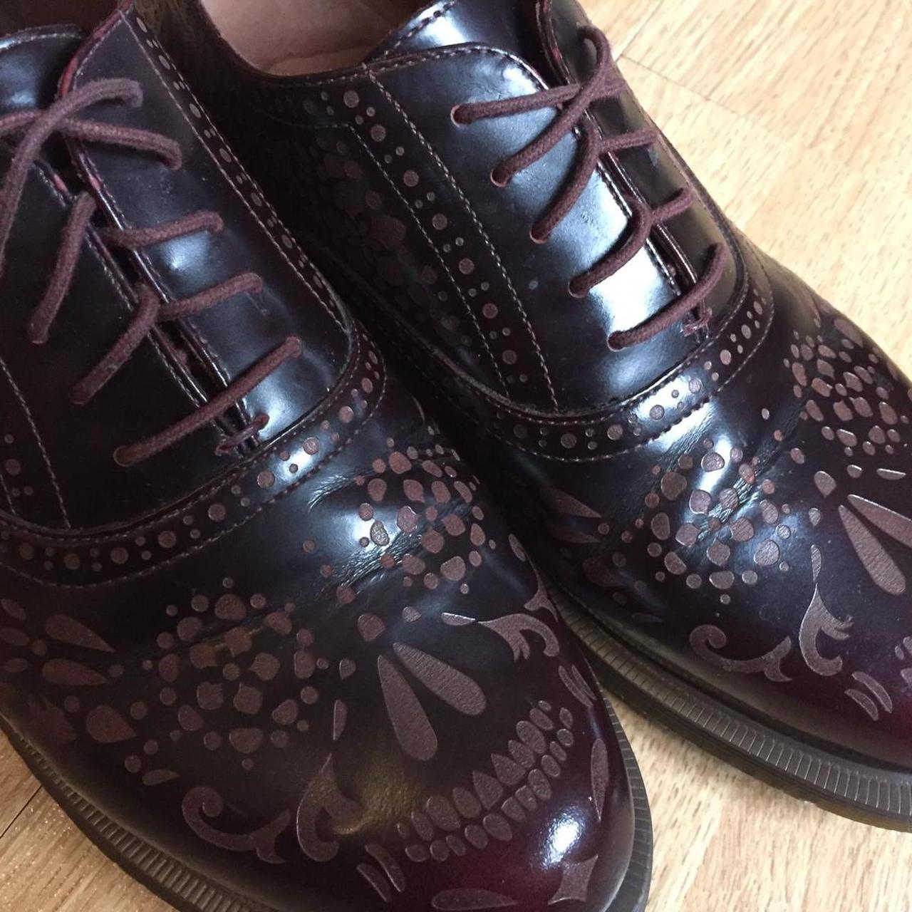 Rare Dr.Marten Aila Skull Print Brogue Shoes- Ox | Depop