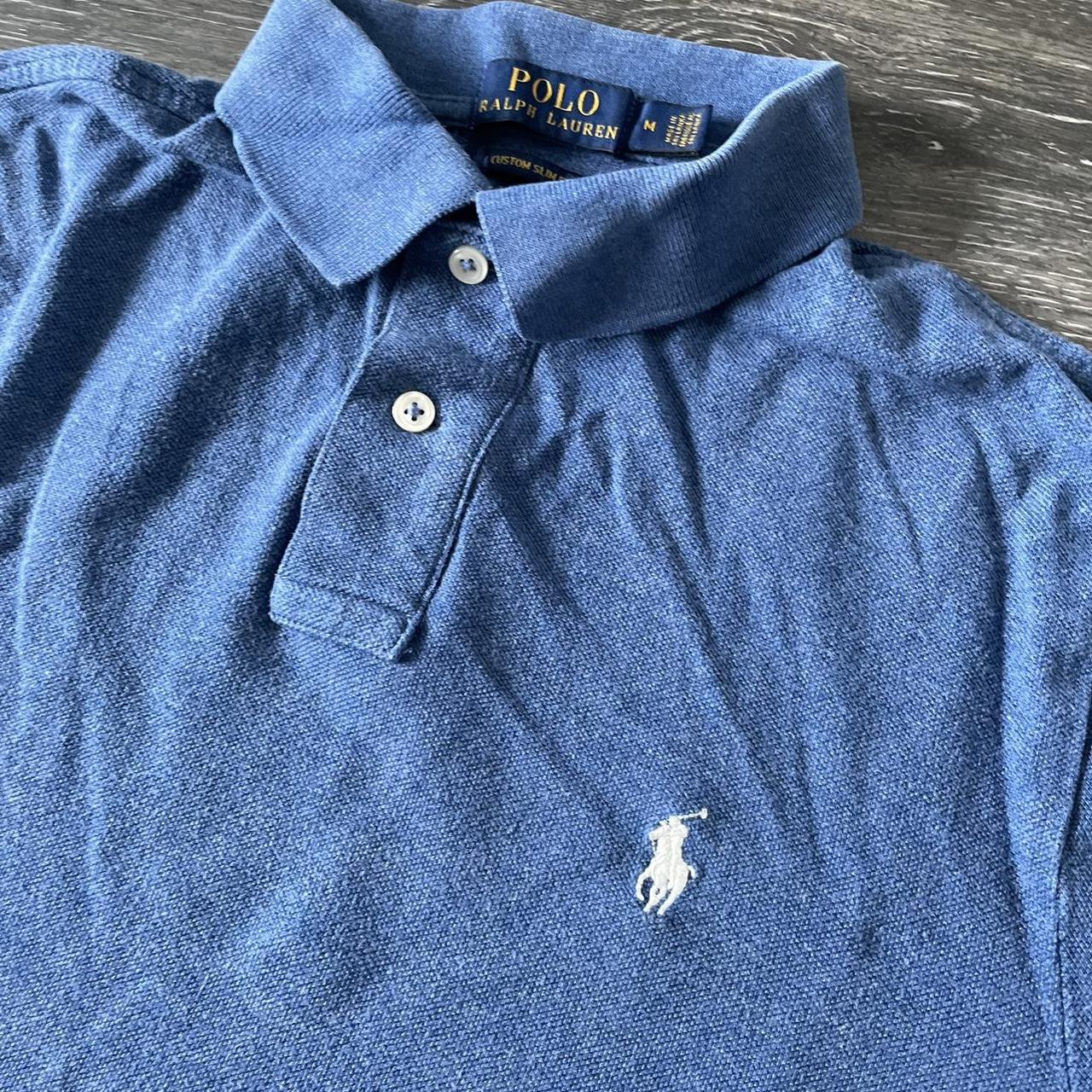 Blue Ralph Lauren polo shirt in perfect condition... - Depop