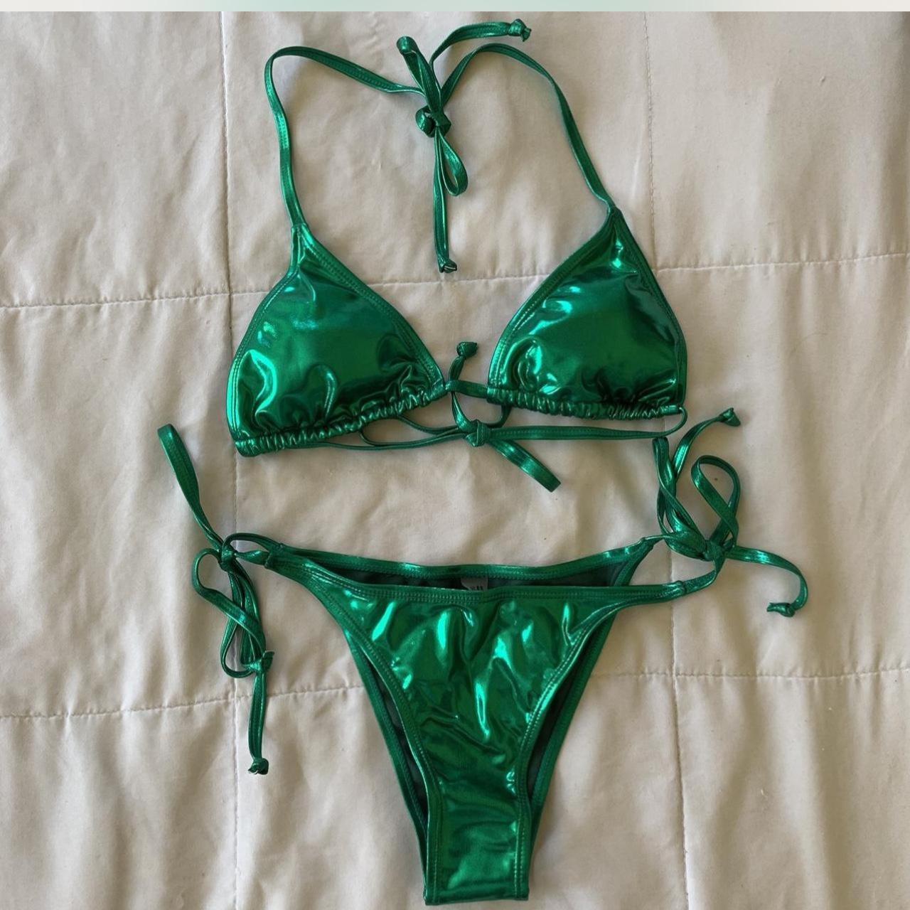 定番のお歳暮 from bikini metallic shiny green Emerald shein. Depop | 水着・ラッシュガード