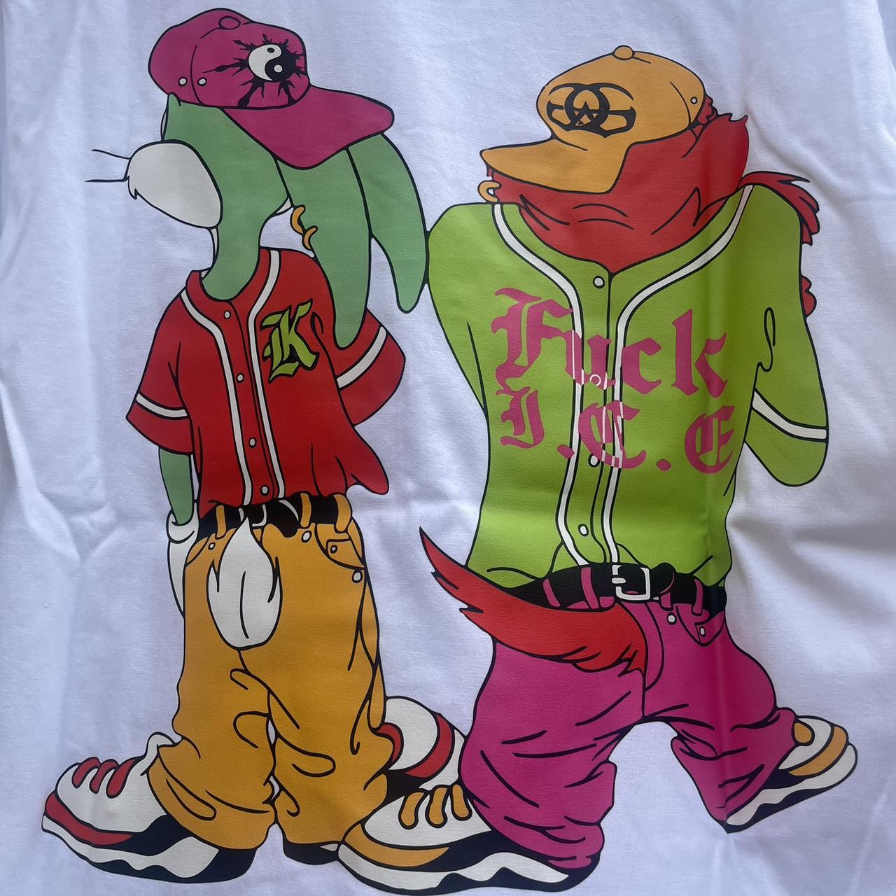 GAG NYC Bugs Bunny and Taz white t-shirt | Depop
