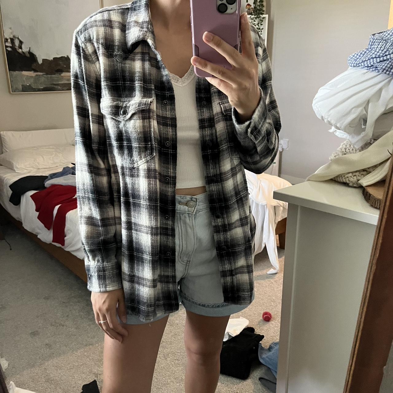 American Eagle Outfitters, Tops, New American Eagle Womens Oversized  Flannel Shirt