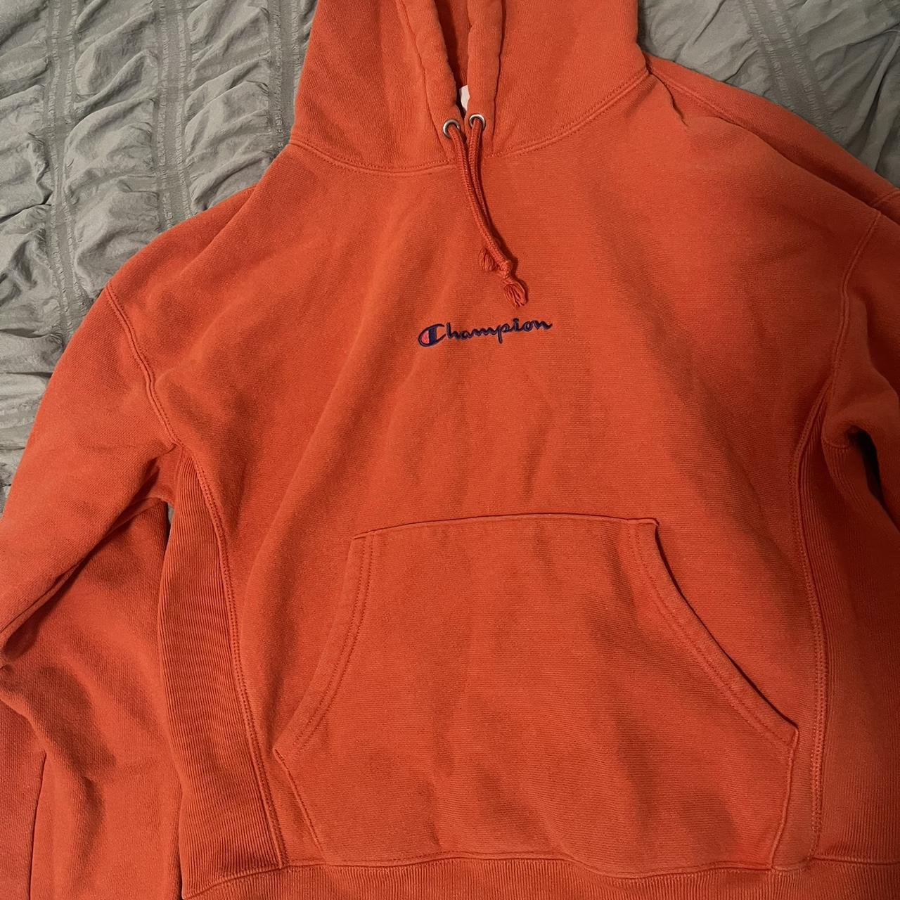 Bright orange sale champion hoodie