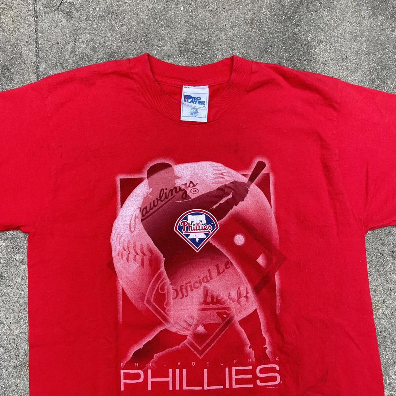 Phillies Button Up Jersey Red & white In - Depop