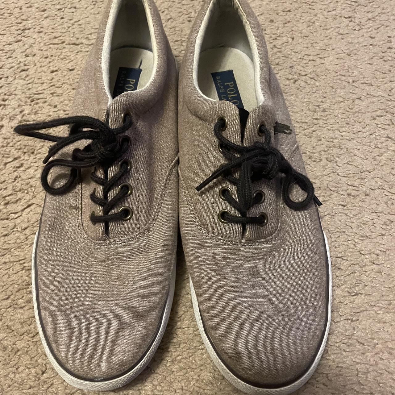 Polo shoes, worn logos on the back - Depop