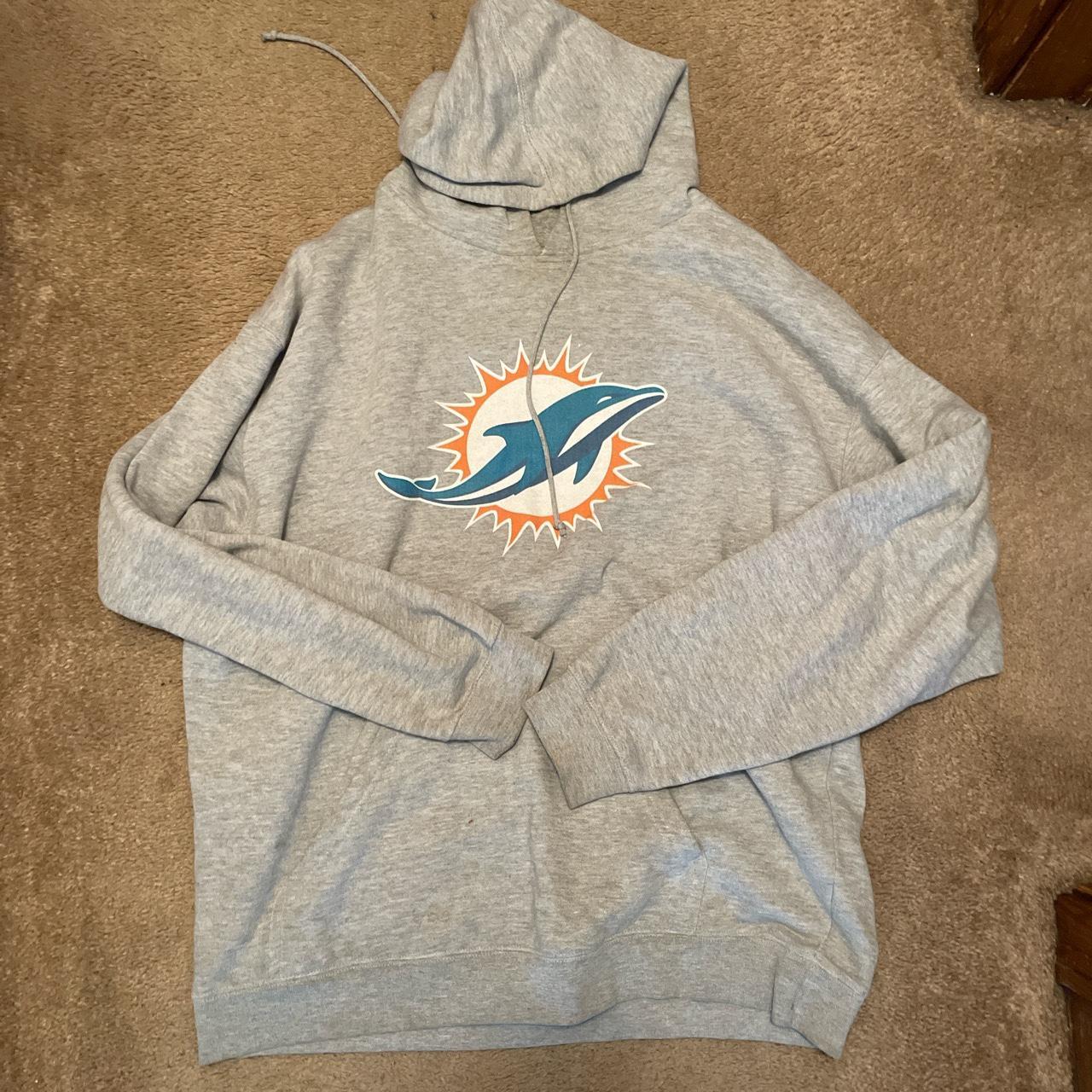 NewEra Miami Dolphins 1/4 Zip Hoodie Mens Medium - Depop