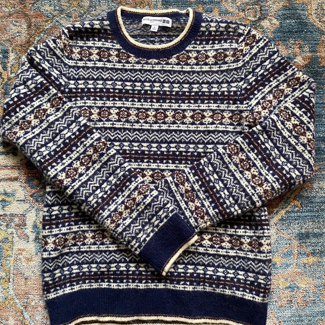 Uniqlo Ines de la Fressange fair isle crewneck... - Depop