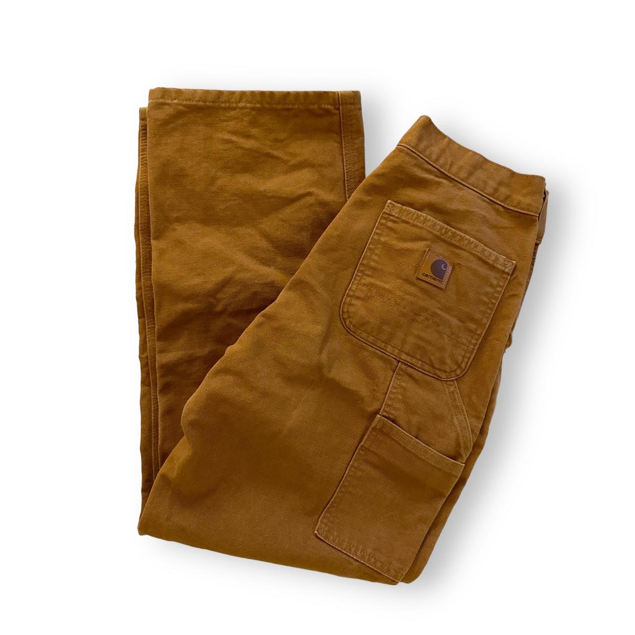 Carhartt Women's Khaki and Tan Trousers | Depop