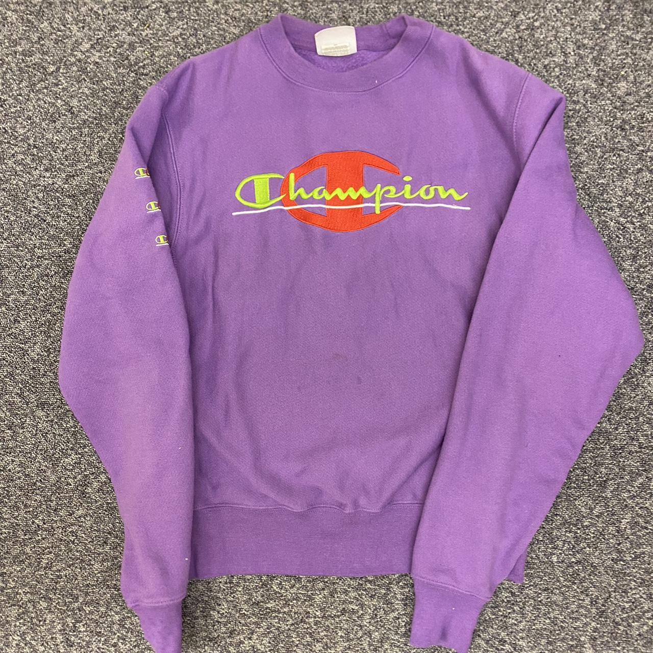 Champion pop colors store crewneck sweatshirt