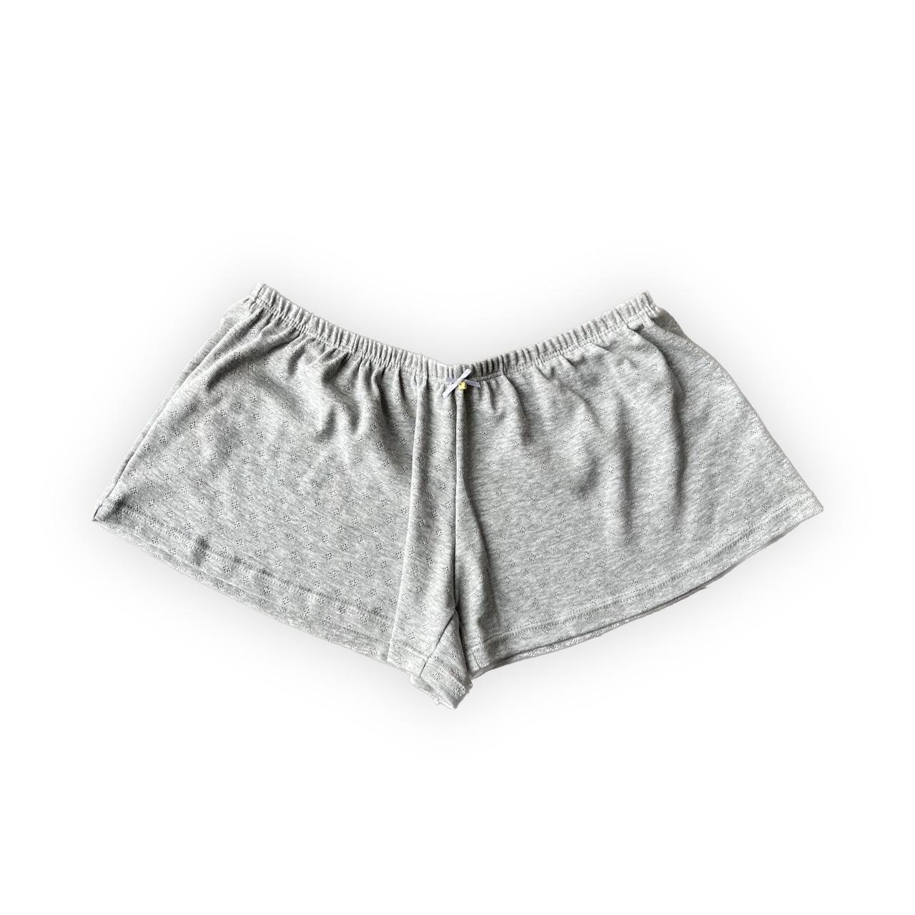 Kylie Shorts — Grey sweetest handmade pointelle... - Depop