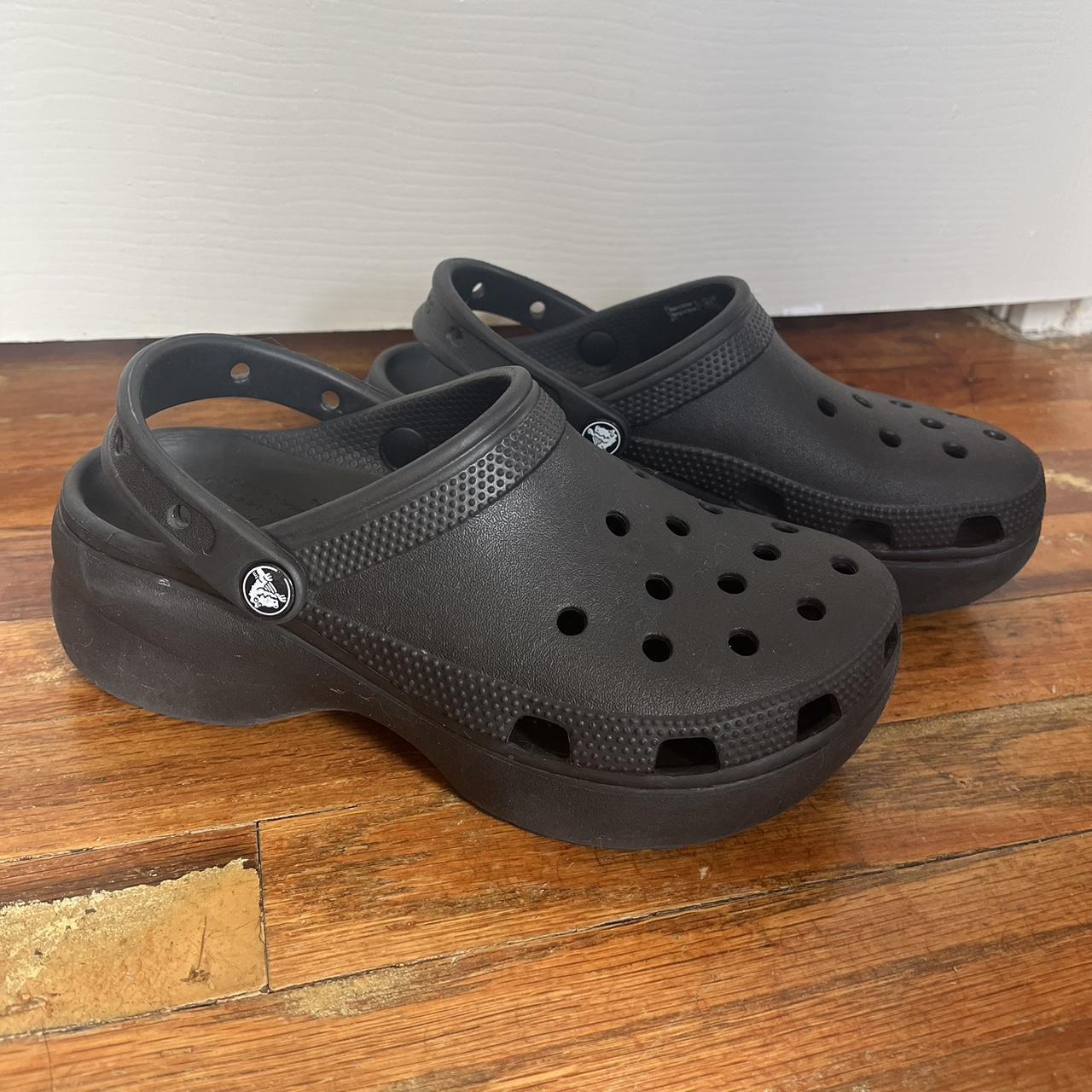 Crocs Women's Black Clogs Depop