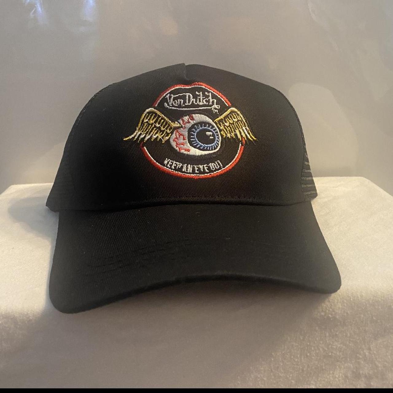 Von Dutch Women's Black and Red Hat | Depop