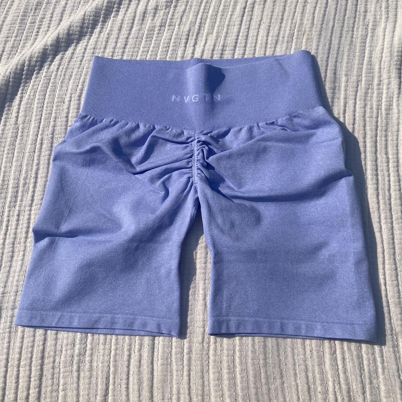NWT NVGTN Periwinkle Scrunch Seamless Gym Shorts Depop