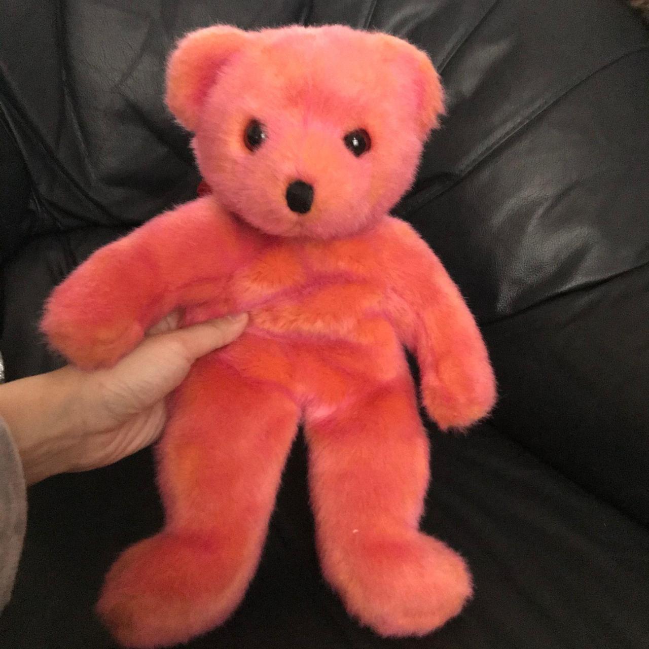 Vintage TY Classic Beanie Buddy Rouge Red Teddy Depop