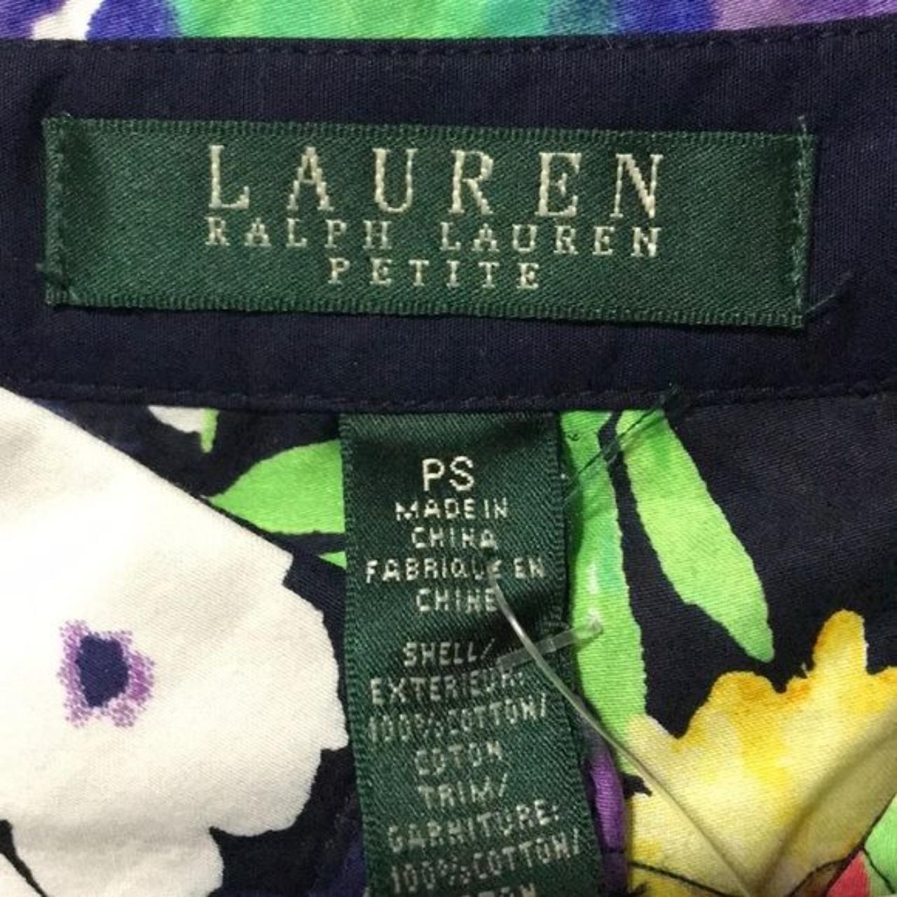 Lauren Ralph Lauren Cotton Summer Floral 3/4 Sleeve... - Depop