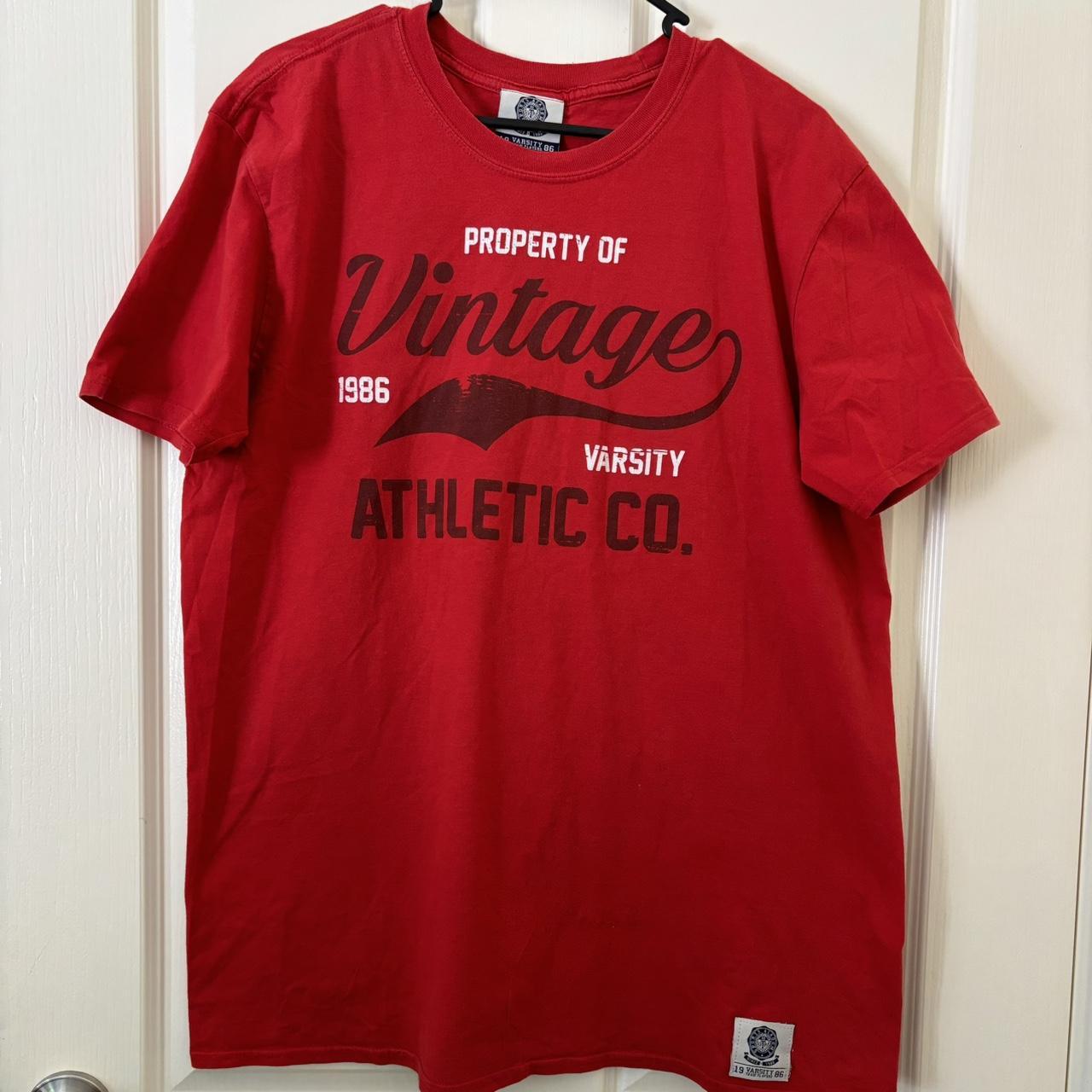 varsity red jordan shirt