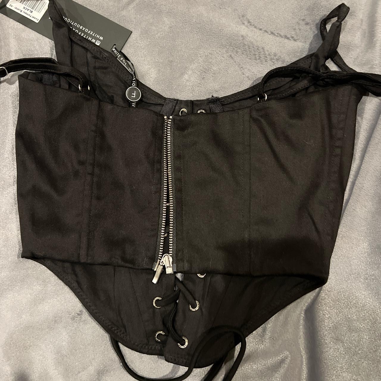 Black Corset New with tags never worn size XS white... - Depop